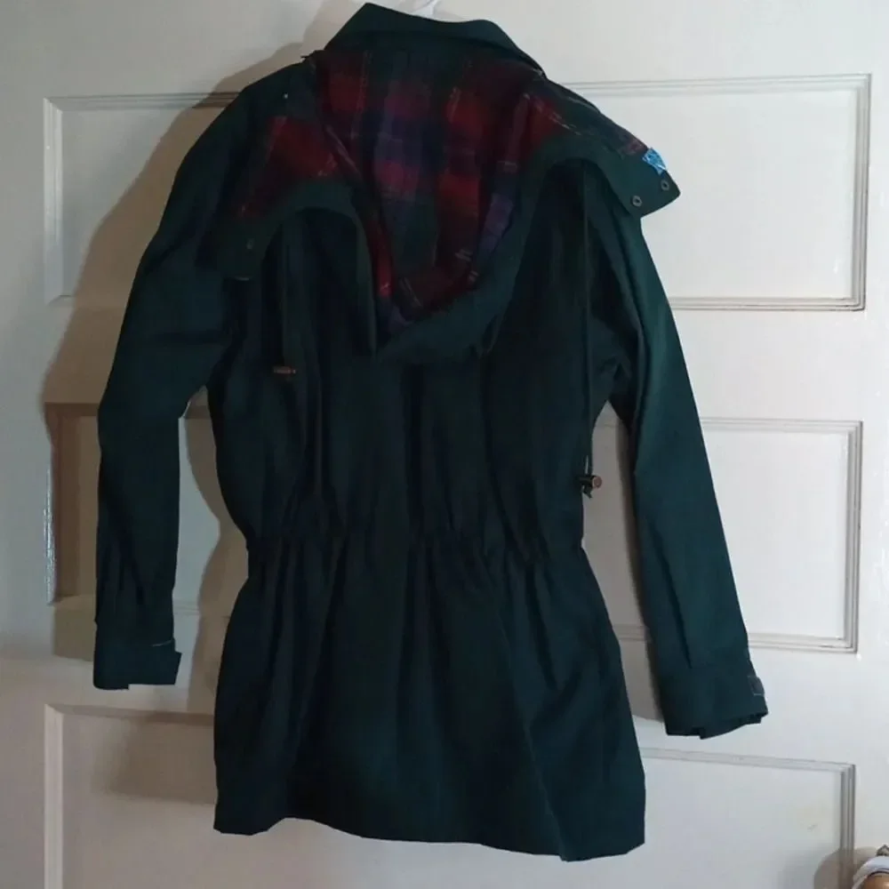 Eddie Bauer size L  women's jacket fleece lined, specify blue or green